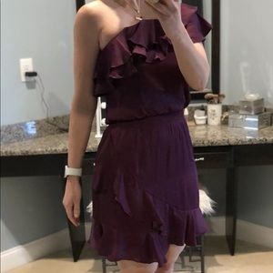 White House black market one shoulder dress size 0